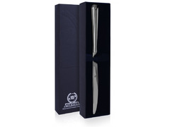 Серебряный столовый нож с объемной каймой на ручке «Элегант» 